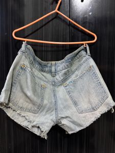 Distressed Denim Shorts