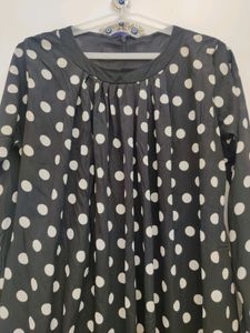 Women's Polka Dot Dress With Palazzo Pant