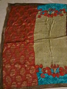 Boutique Made Saree With Designer Blouse