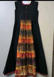 Black Printed Maxi Dress 👗