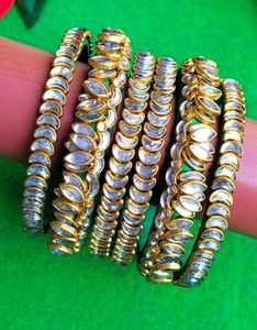 Exquisite Kundan Bangles Set