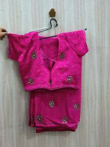 Peach Embroidered Lehenga Skirt