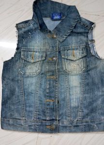 Denim jacket Sleeveless Style for girl