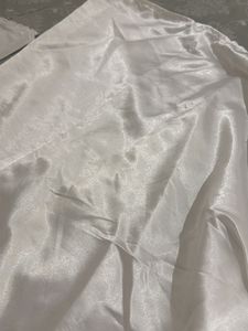 Elegant White satin party dress