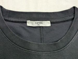 Topten Men's Oversized Washed Grey T-Shirt
