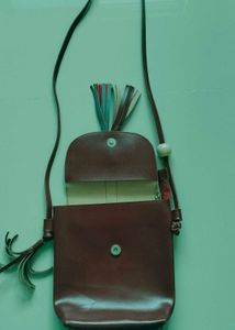 Brown Leather Crossbody Bag