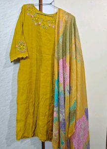 Fancy Yellow Kurta Set 💛