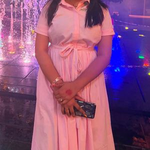 Chic Pink Shirt Dress
