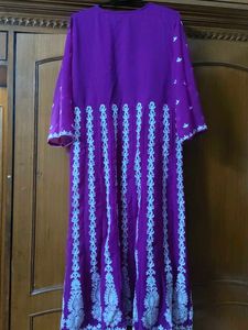 Vibrant Purple Embroidered Anarkali Suit Set