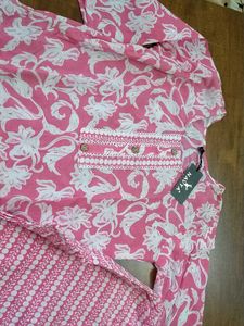 Pink Floral Kurta Set