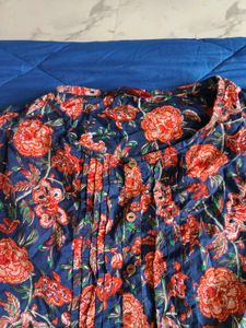 Chic Floral Print Long Sleeve Blouse
