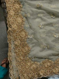 Embellished net saree+ blouse