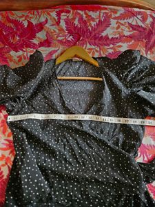 Polka Dot Wrap Top