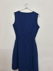 Elegant Blue Sleeveless Dress