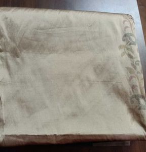 Elegant Beige Saree with Floral Border