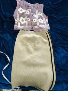 Crochet Vest &amp; Skirt Set