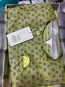 Aarambh Boys Ethnic Wear Set (5-6 Years) - Lime &amp;
