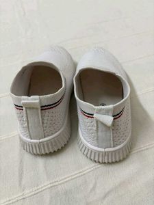 Unisex Kids White Slip-On Sneakers