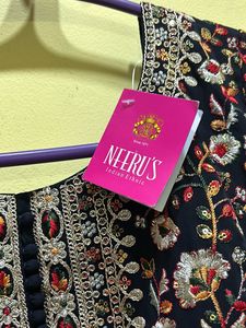 NEERUS Women Black Colour Suit Set Size XL