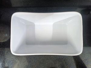 White Rectangular Ceramic Dish[Small]