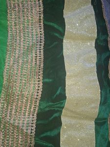 Elegant Green &amp; Gold Ethnic Gown