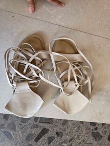 Strappy Beige Gladiator Sandals