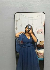 Elegant Navy Blue Gown