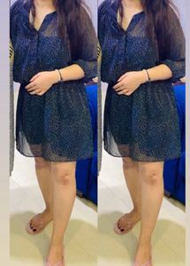 UNIQLO Printed Sheer Dress