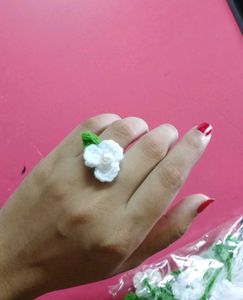 Handmade Crochet Flower Ring