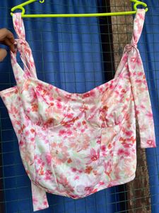Floral Print Corset Top