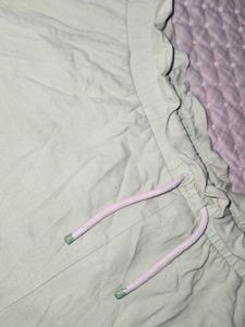 Light Green Paperbag Waist Shorts