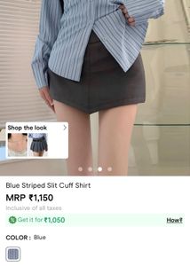 Savana Blue Striped Button-Up Shirt