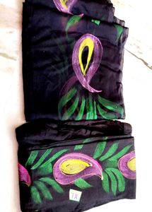 Trendy Hand-painted Legging With Dupatta