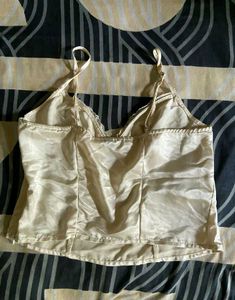 Satin Lace Trim Camisole Top
