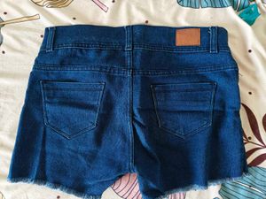 Blue Denim Cut-off Shorts