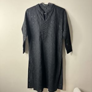 Elegant Black Chikankari Kurta
