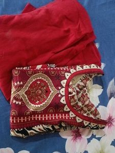 Red Ethnic Kurta Set lil warm
