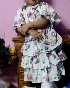 Girls Floral Tiered Dress