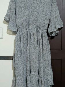 Floral Print Ruffle Dress