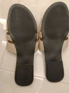 Stylish Beige Flat Sandals