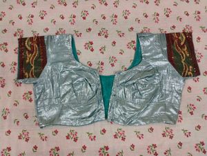 Teal Blue Saree with Blouse &amp; Shapewear