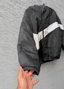 Black &amp; White Windbreaker Jacket