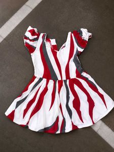 Striped Red & White Dress