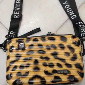 Animal Print Hardcase Sling Bag