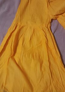 Orange Floral Print Kirta 🧡
