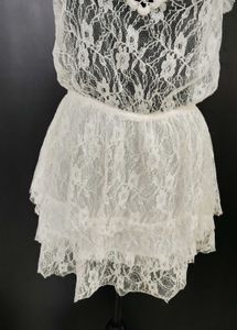 White Lace Mini Dress