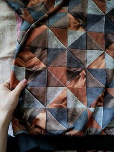 Geometric Print Crew Neck Sweatshirt