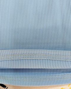 Light Blue Ribbed Cropped Tank Top