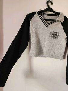 Crop Top with Varsity Style