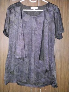 Elegant Black and lavender shade Textured Tunic To